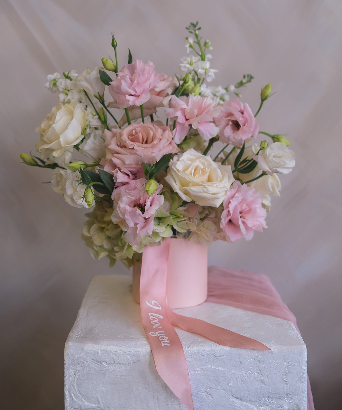 PINKY PROMISE HALF DOZEN ROSE ARRANGEMENT